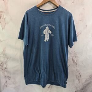 Mountain Hardwear Shirt Mens Large Blue Short Sleeve Wearing Sleeping Bags